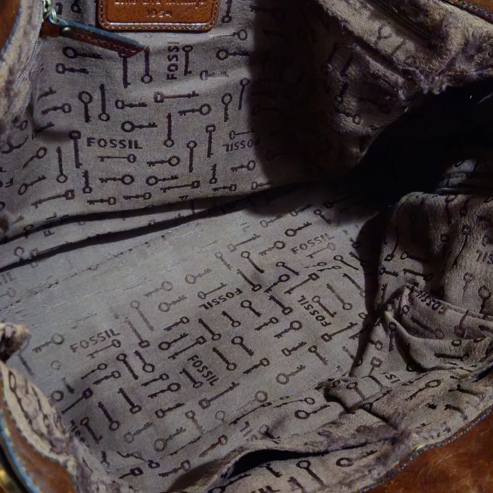 Fossil Vintage Rare Reissued Weekender Brown and Multicolor Satchel - Picture 2 of 16